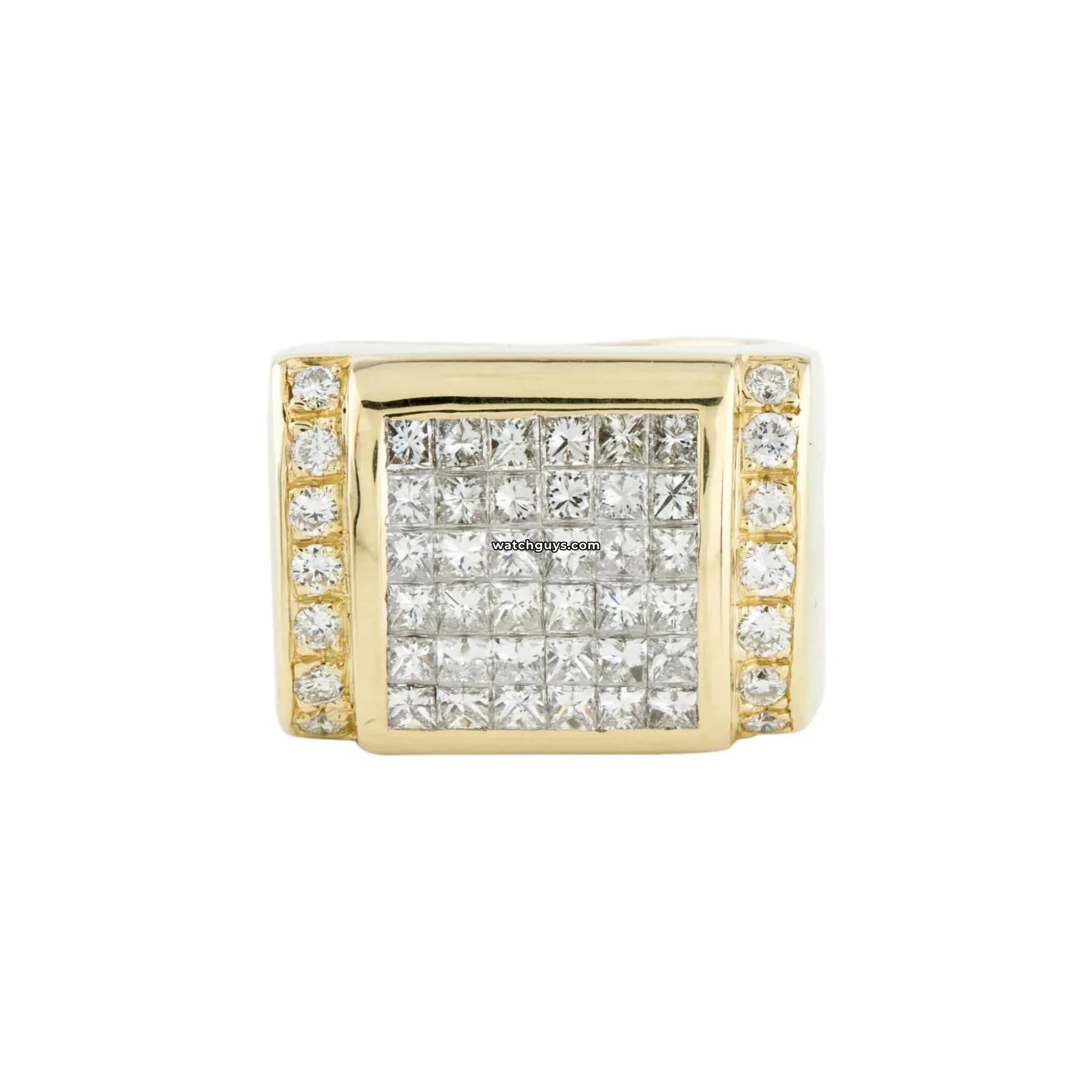 Princess Cut Diamond Ring 18K Yellow Gold