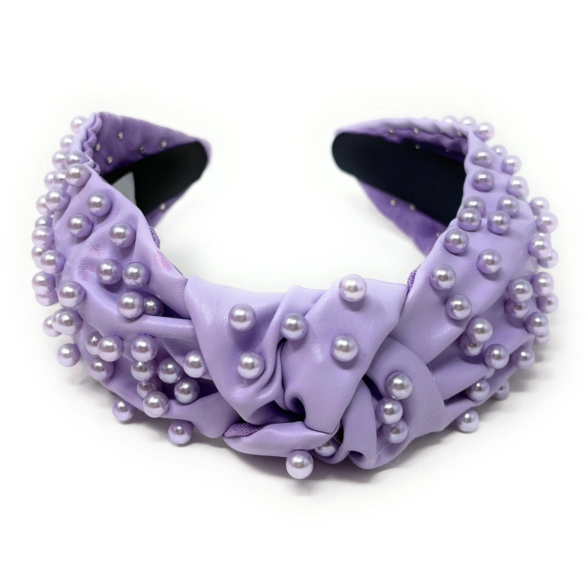 Purple Pearly Knot Headband