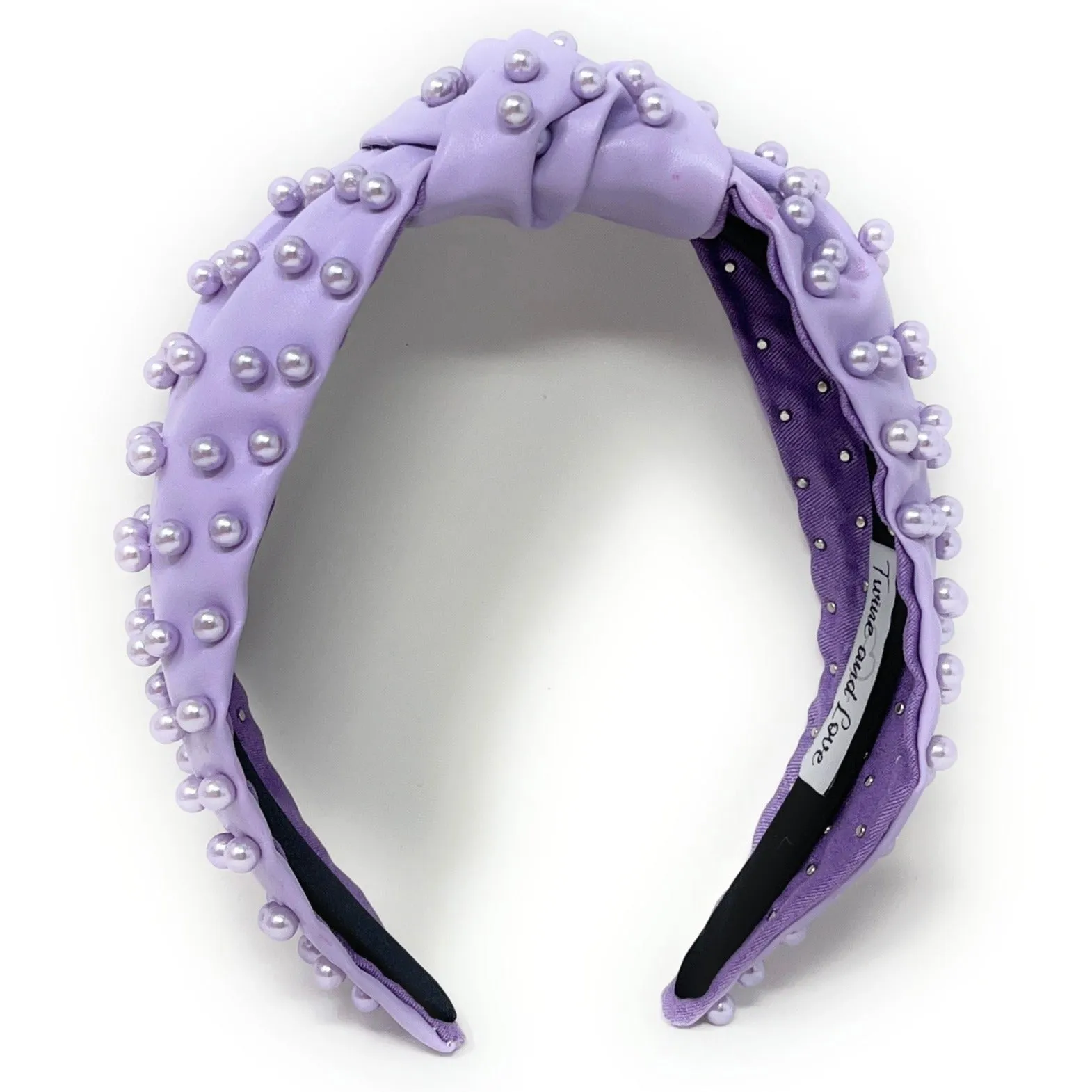 Purple Pearly Knot Headband