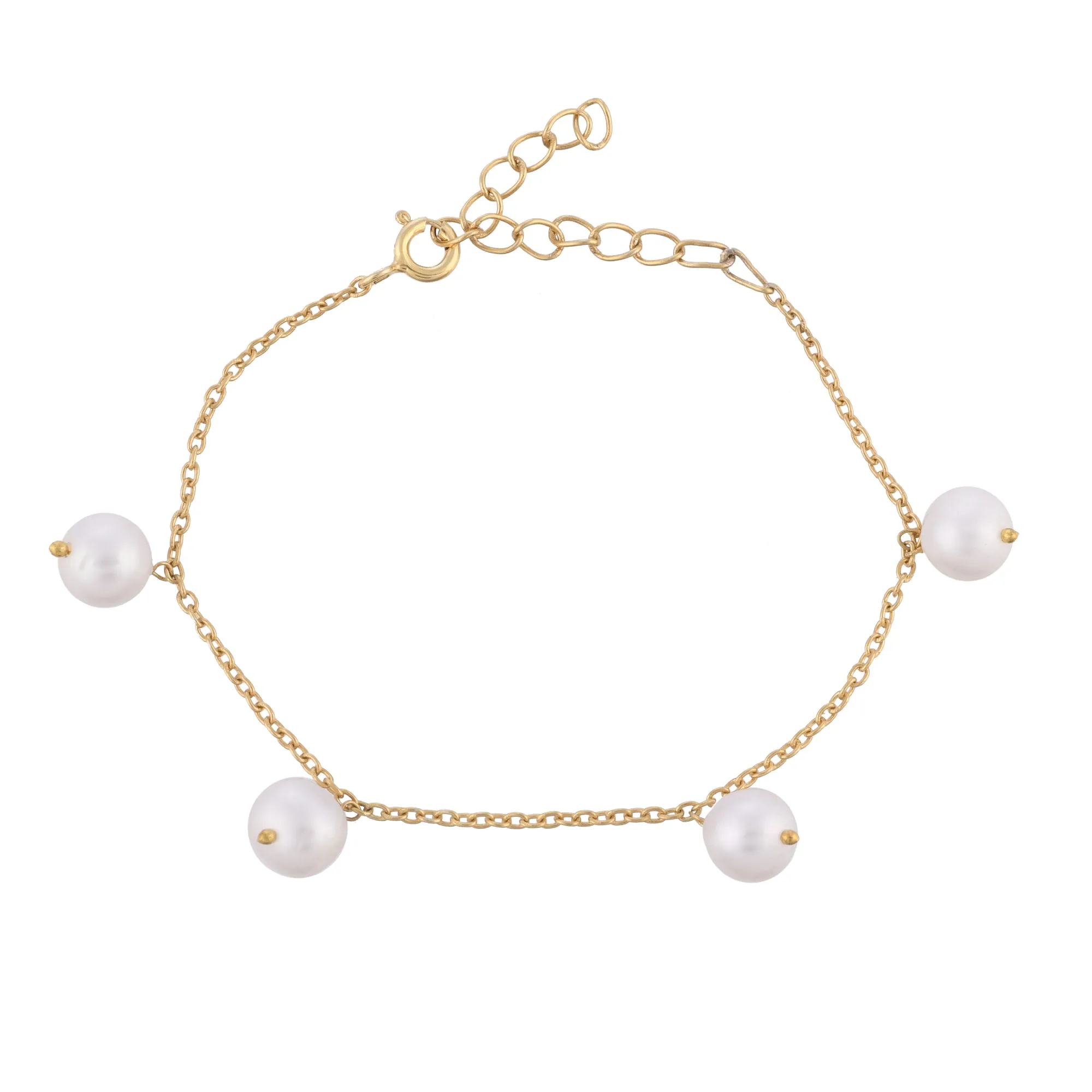 Quatre Pearls Silver Bracelet - From Purl