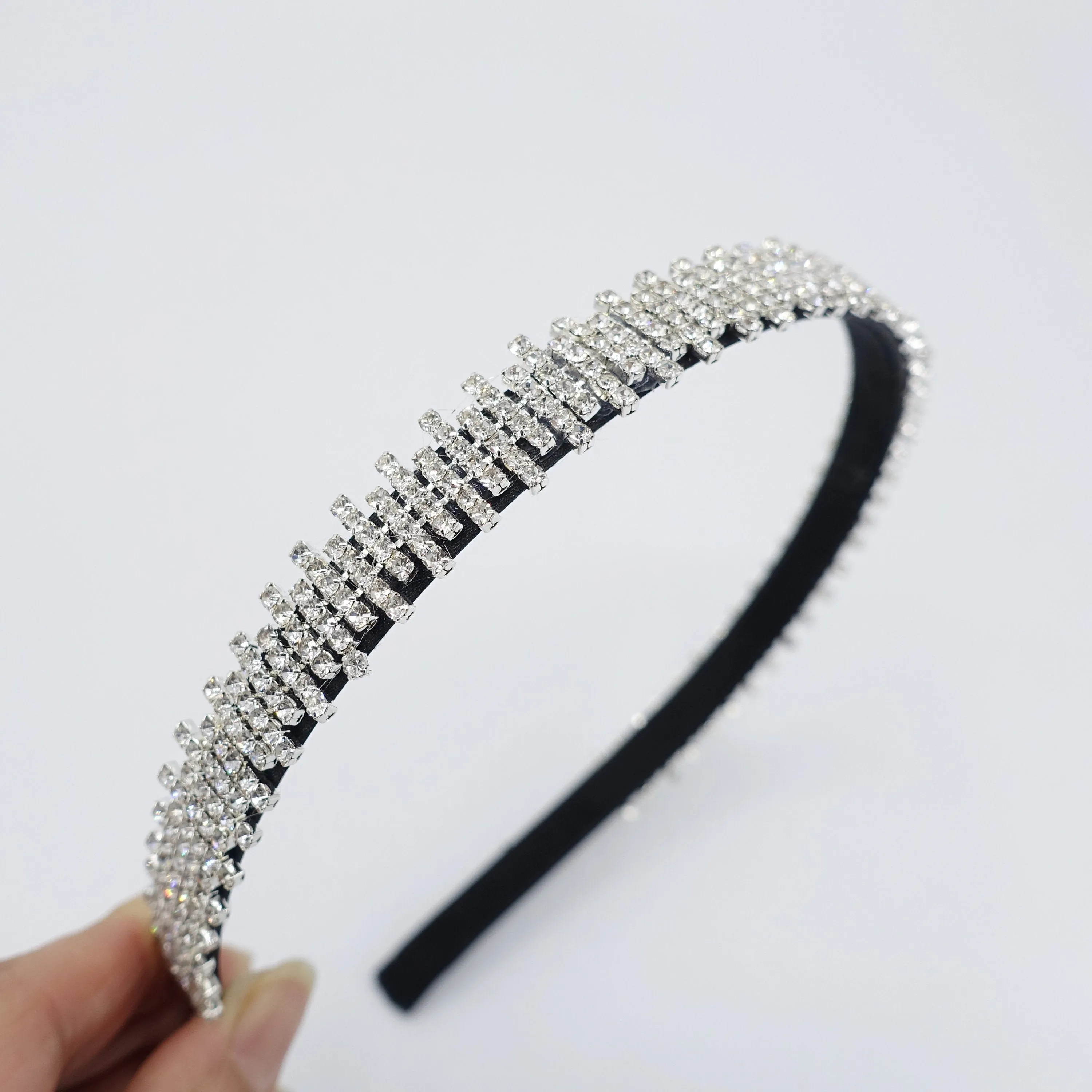 rhinestone bar headband, bling headband, sparkling headband for women