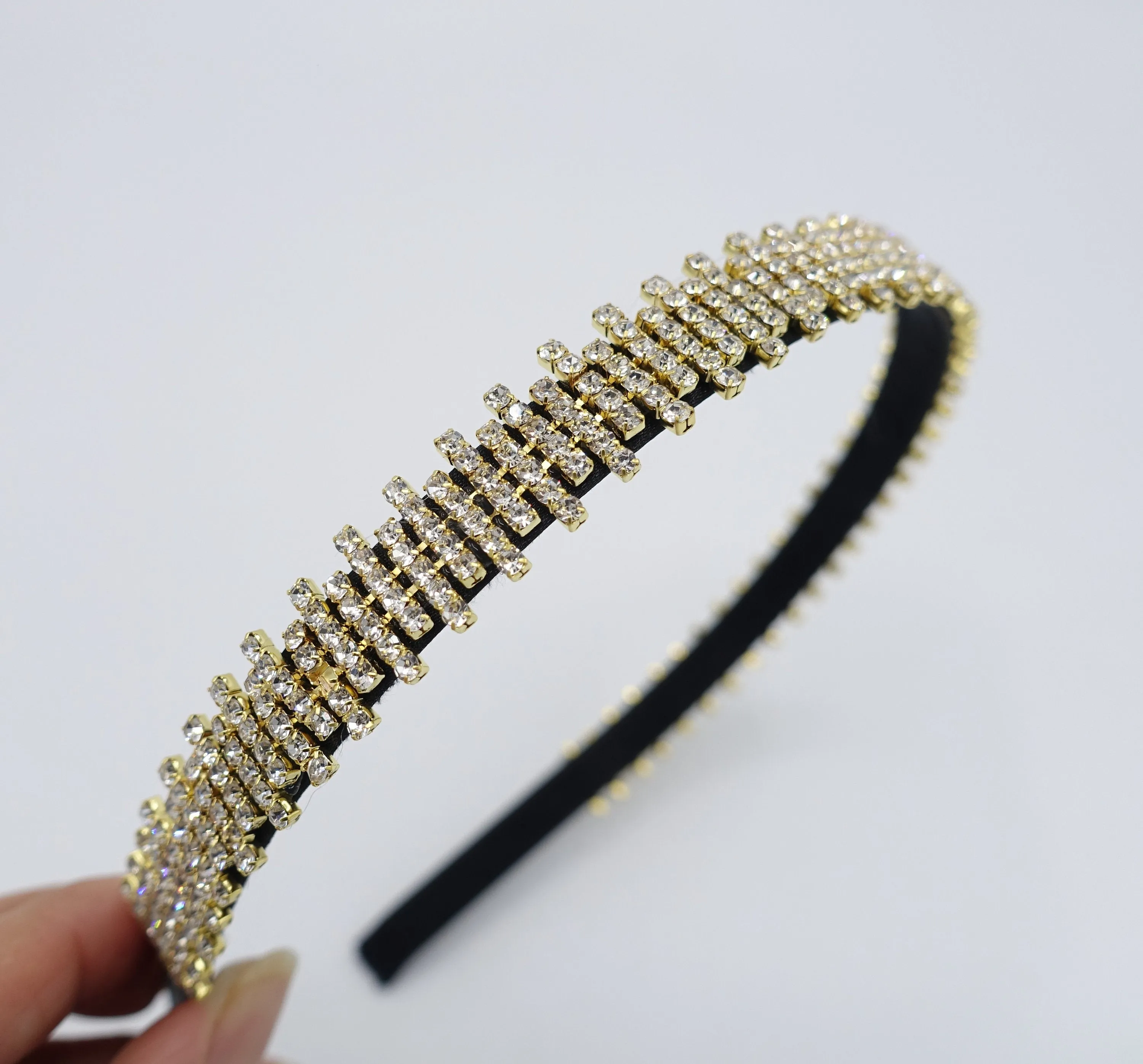 rhinestone bar headband, bling headband, sparkling headband for women