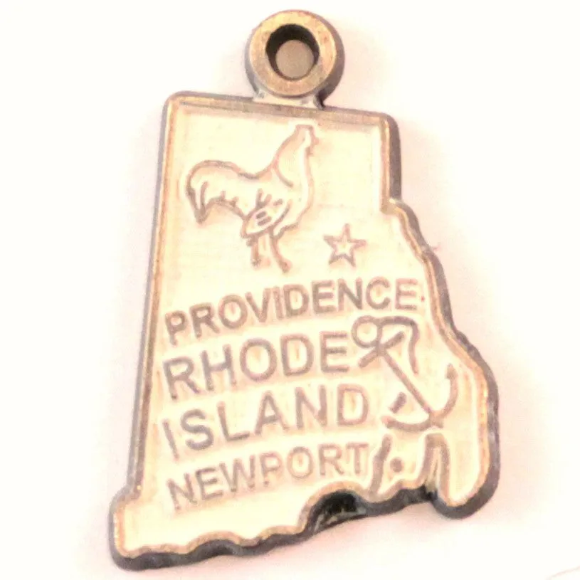 Rhode Island State Charm Bracelet, Necklace, or Charm Only