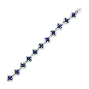 Sapphire & Diamond Clover Bracelet