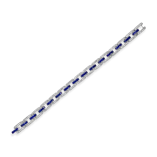 Sapphire & Diamond Link Bracelet