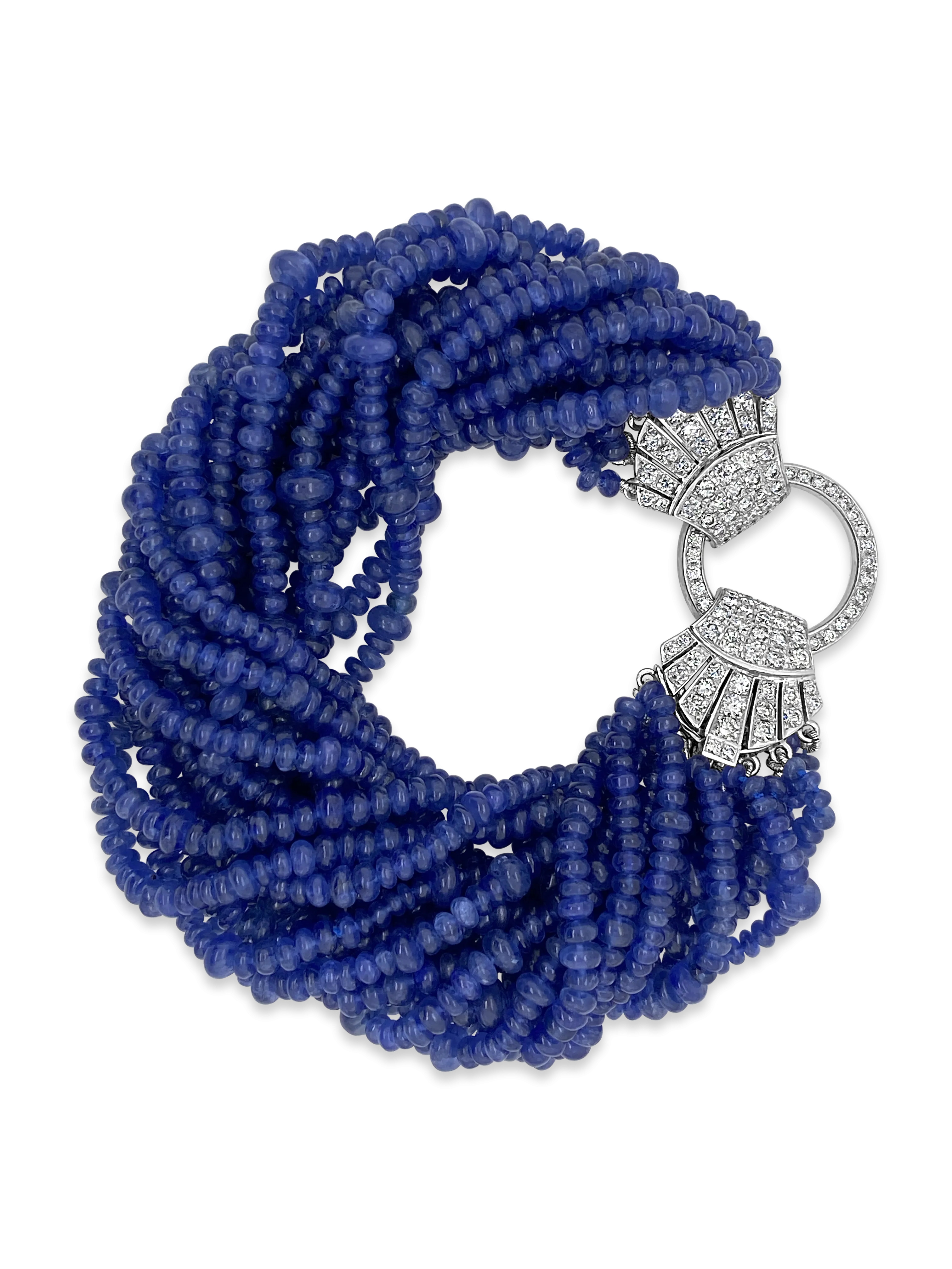 Sapphire Bead & Diamond Bracelet