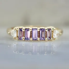 Secret Society Purple Rectangle Cut Sapphire Band