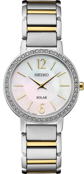 Seiko Essentials Ladies Solar Mother-of-Pearl Dial Watch SUP469