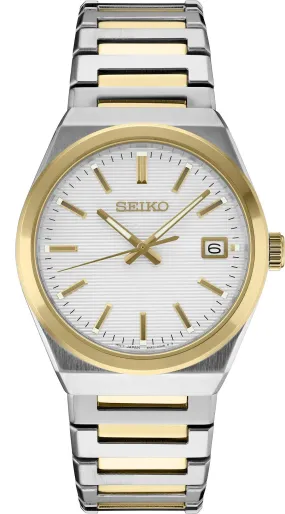 Seiko Essentials Quartz Two Tone Watch SUR558