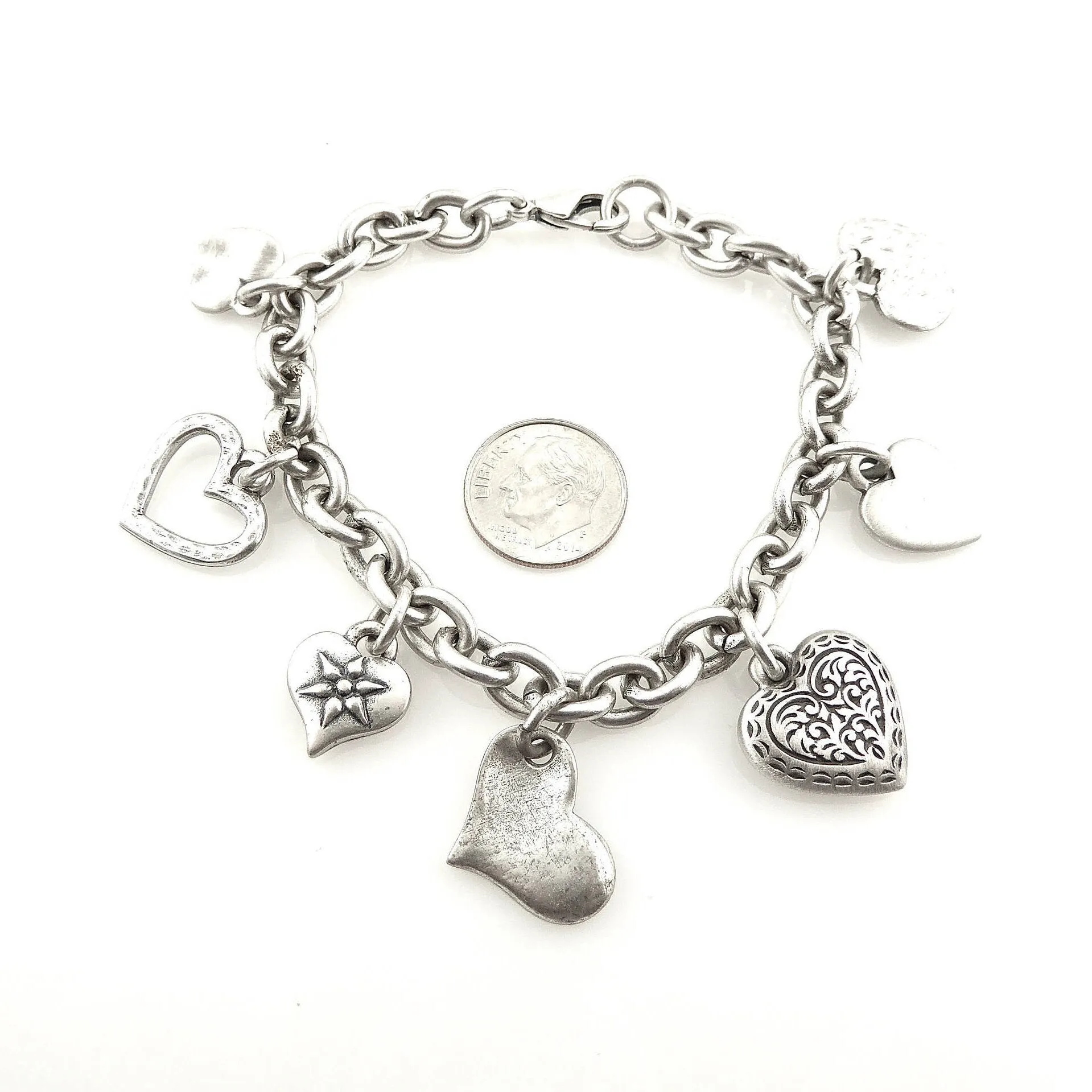 Seven Hearts Charm Bracelet