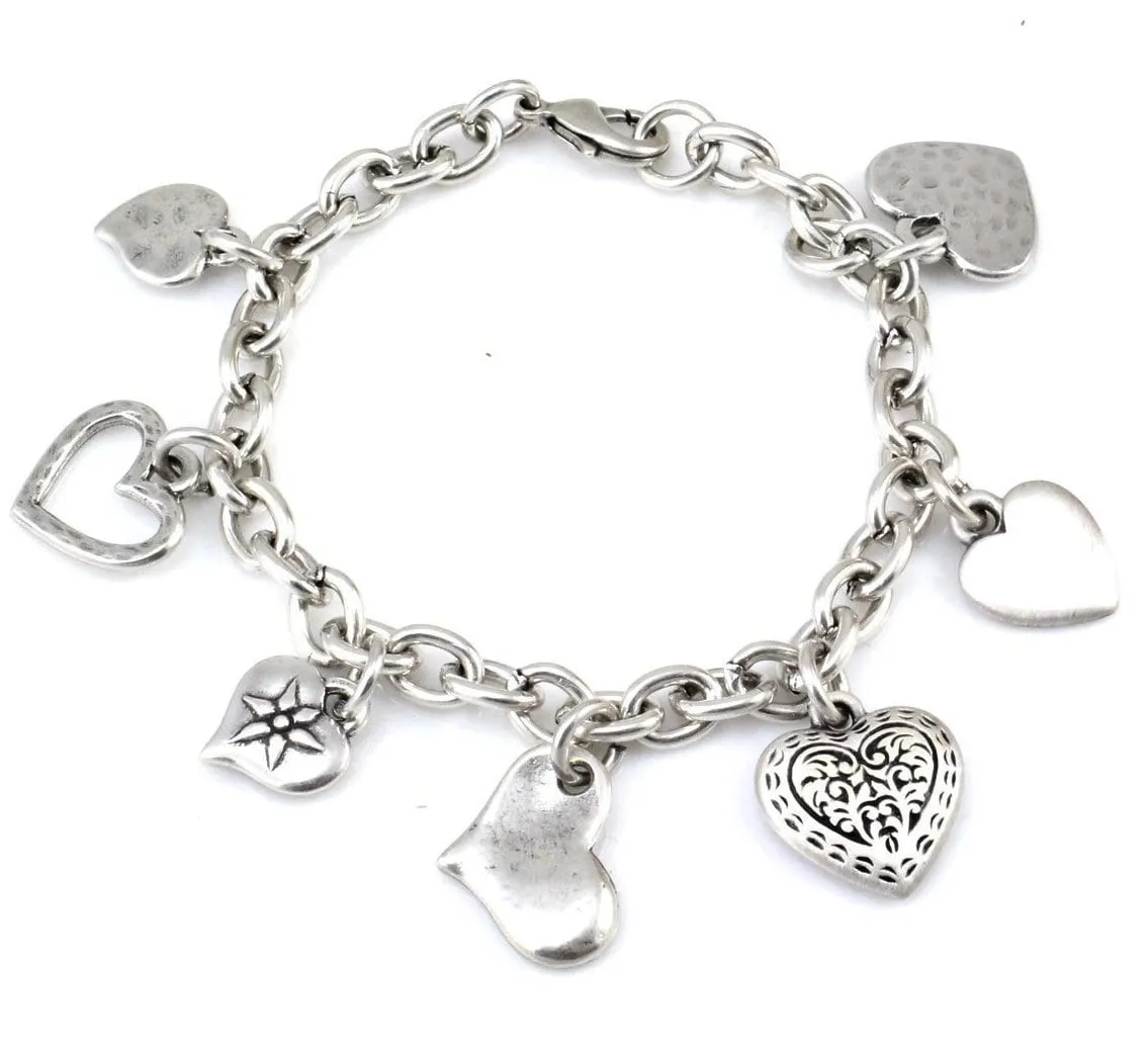 Seven Hearts Charm Bracelet