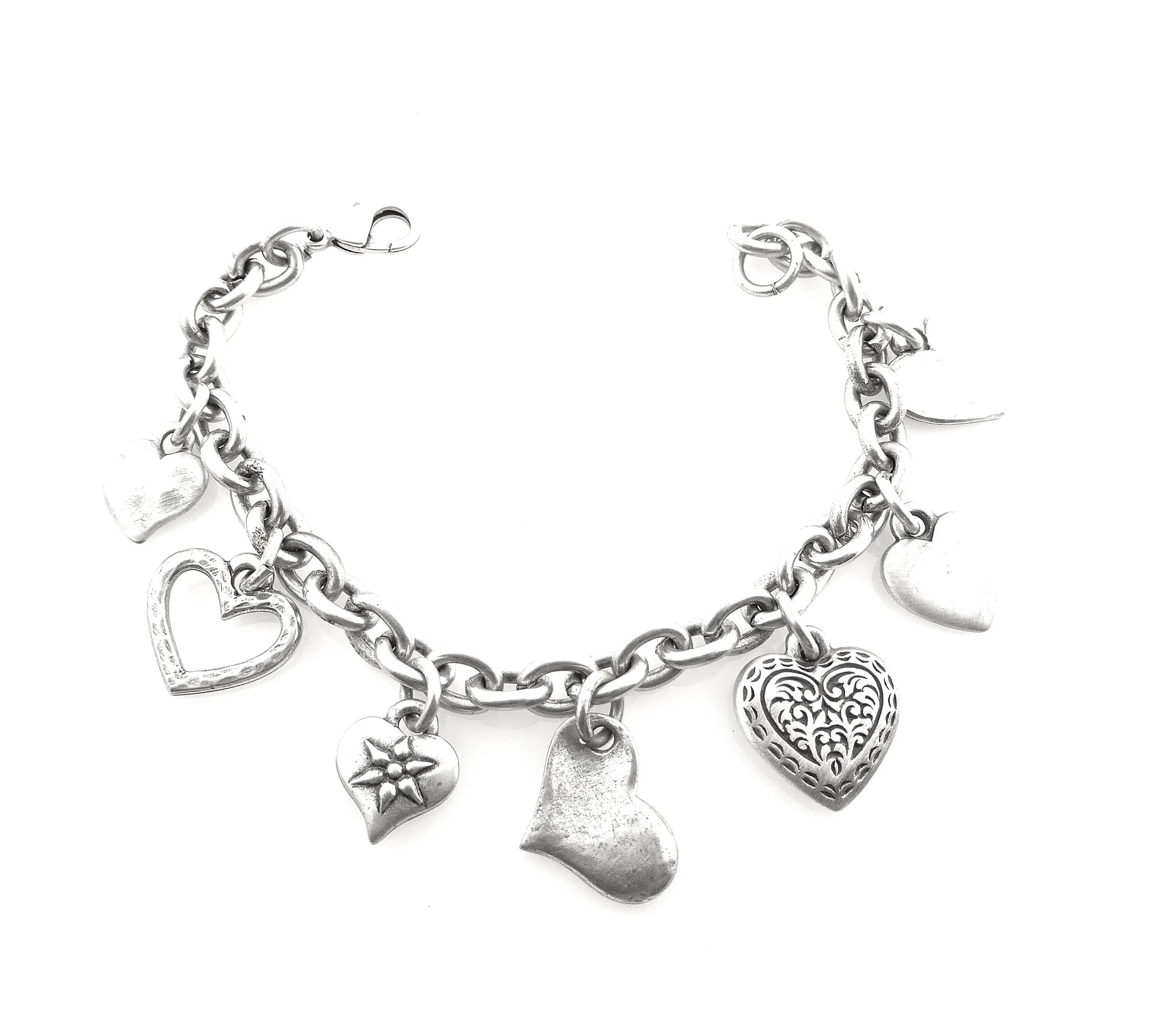 Seven Hearts Charm Bracelet