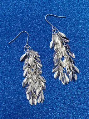 Silver Leaves Dangle Earrings