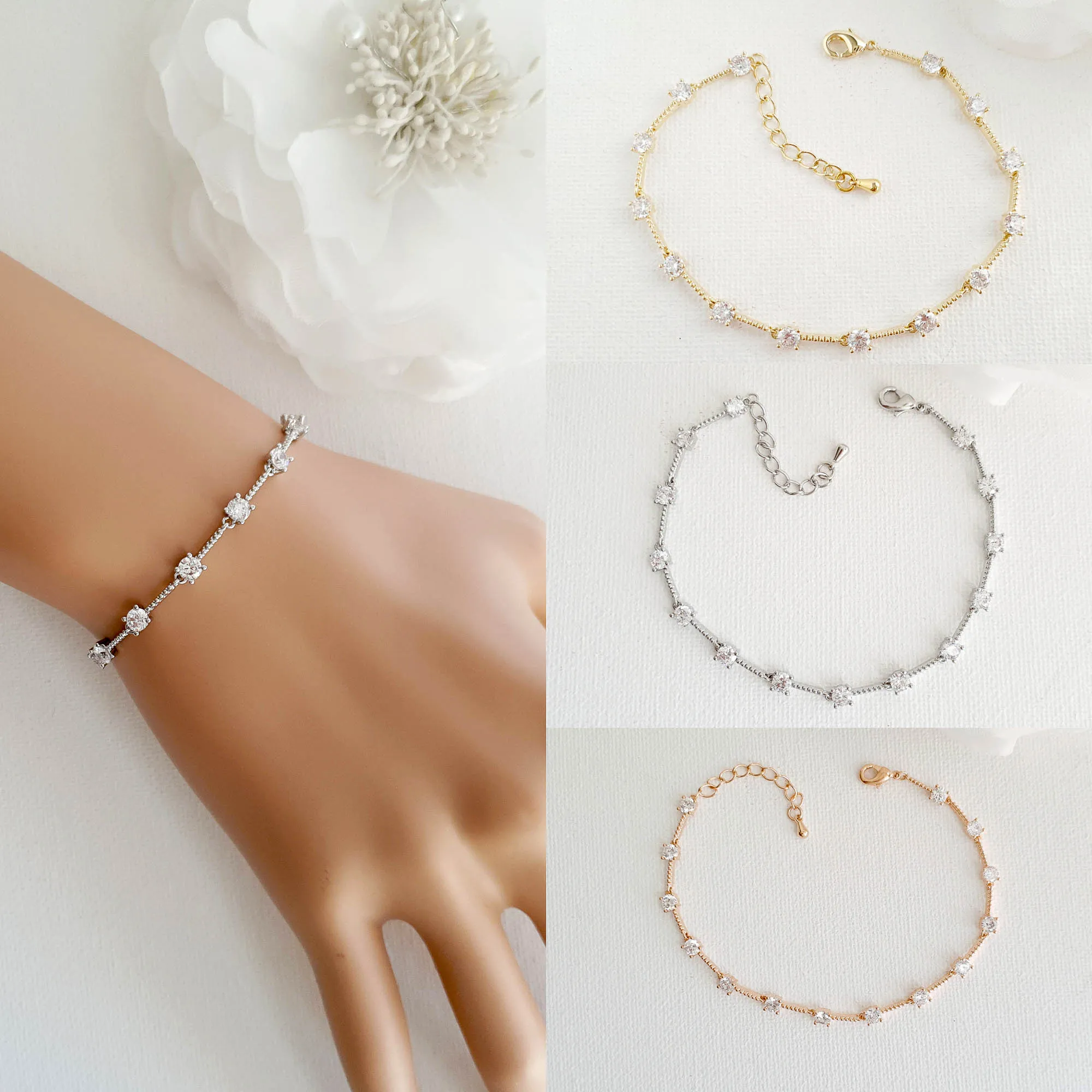 Simple Rose Gold Bracelet-Ginger