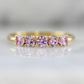 Spellbound Pink Round Brilliant Cut Sapphire Band