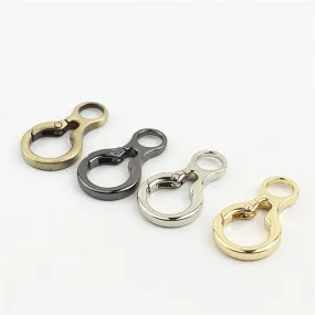 Spring Ring Push Gate Snap 5/8" 15mm Extend Purse Bag Chain Strap Key Fob Keyring Dog Leash Metal Trigger Clasp Clip