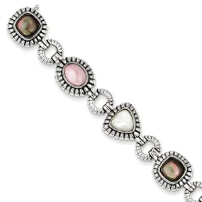 Sterling Silver Mother of Pearl Bracelet