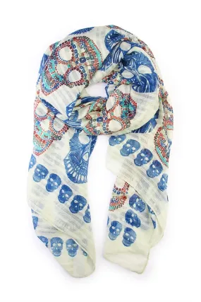 Sugar Skull Spring Scarf - 4 Colors