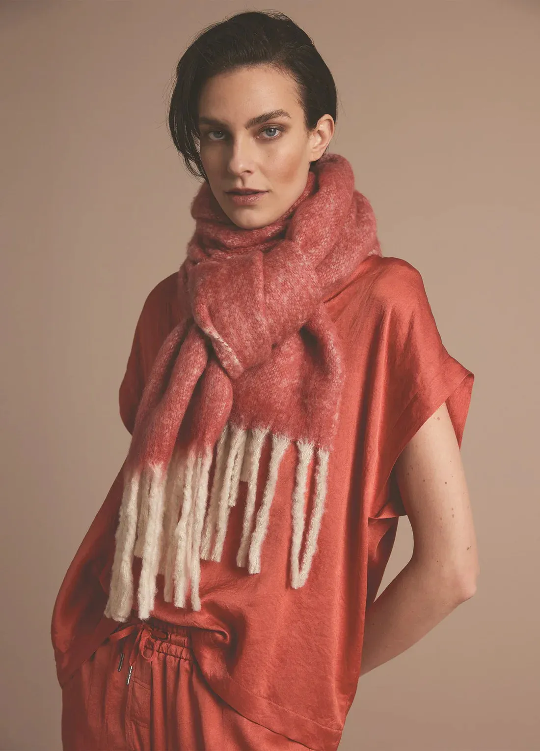 Summum Rouge Two Tone Scarf