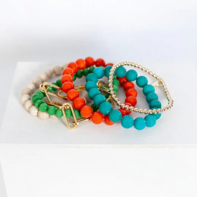 Terracotta Spring Bracelet Stack