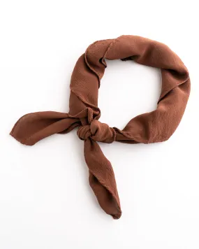 'The Scout' Washable Silk Scarf in Pecan