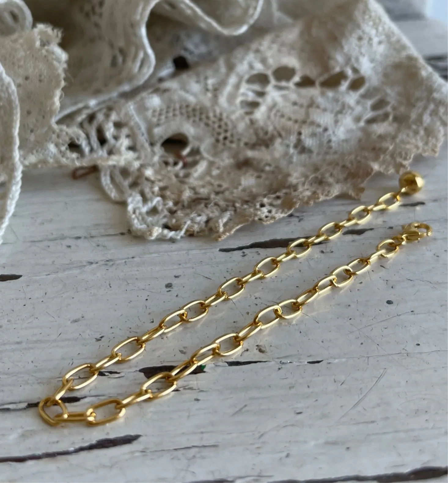 'Thick chain' bracelet | 24K Gold plated