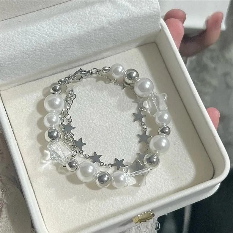 Toleet Star Pearl Double Layer Bracelet