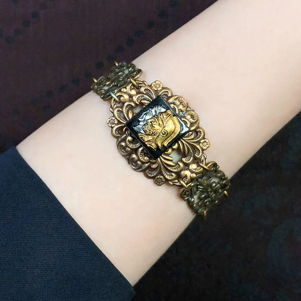 【USA輸入】ヴィンテージ フィリグリー ナイト ブレスレット/Vintage Filigree Knight Bracelet