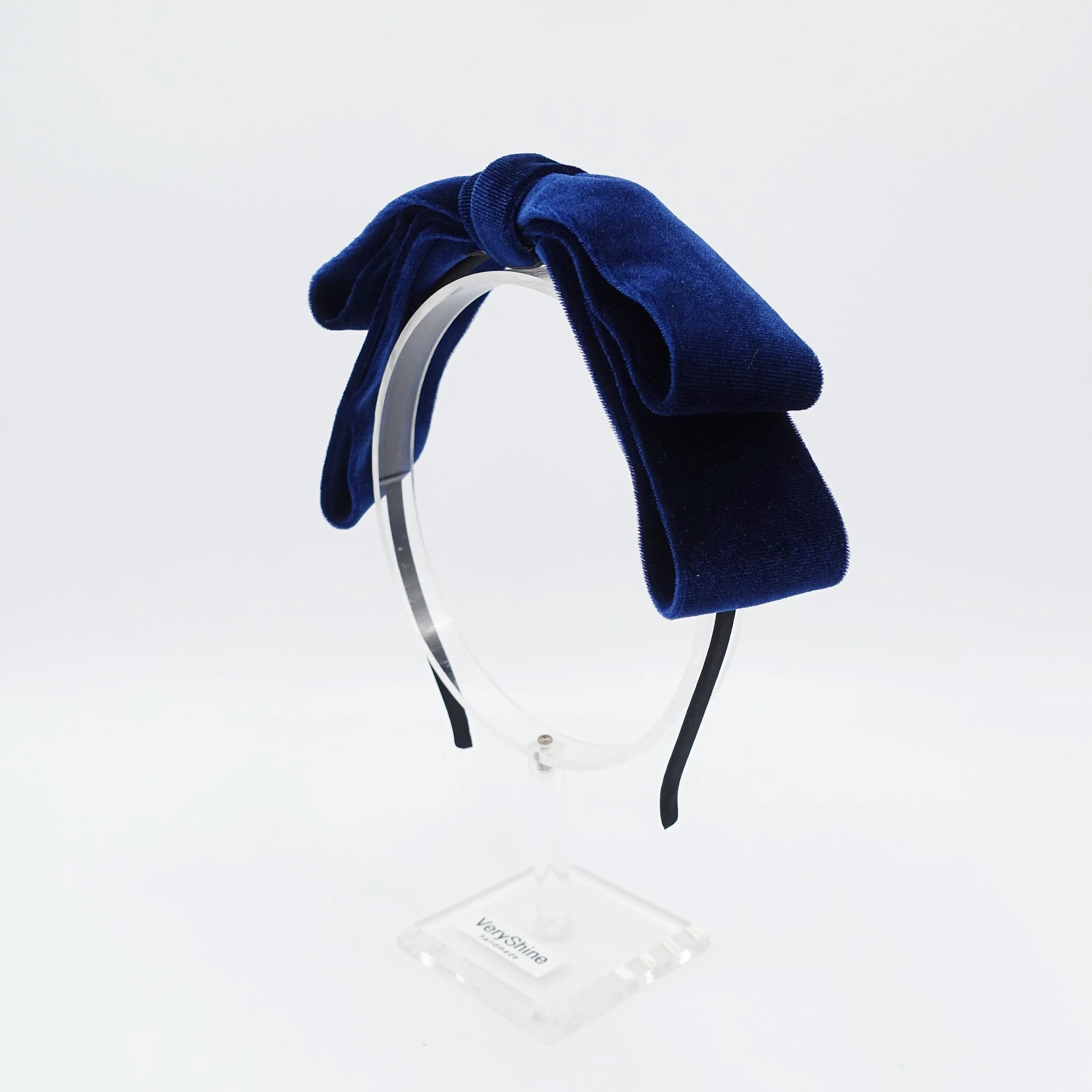 velvet loop bow headband thin hairband women hair accessory