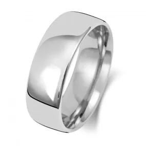 Wedding Band 9K Slight Court 7 mm-1.8 Wedding  Ring W117WH