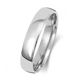 Wedding Band Platinum Slight Court 4mm-1.75 Wedding  Ring WP114H