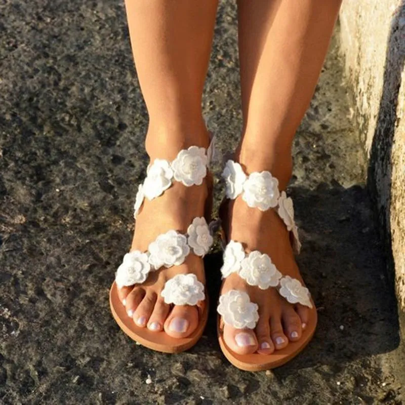 White sandals ring toe sandals, bridal sandals for wedding