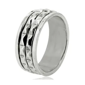 Women's 9mm Sterling Silver Chunky Thumb Ring