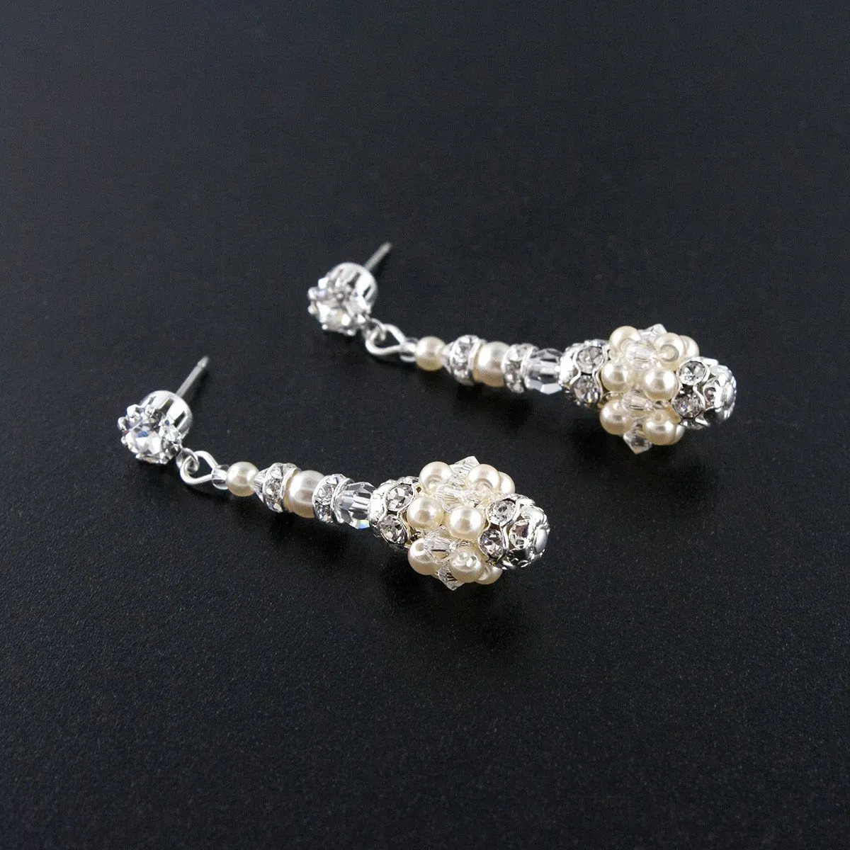 Woven Cluster Drop Earrings