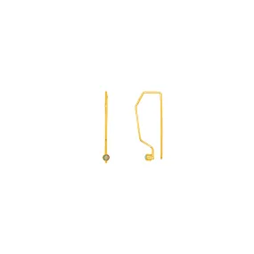 You're Hooked Geo Threader Earrings in Opal & Gold